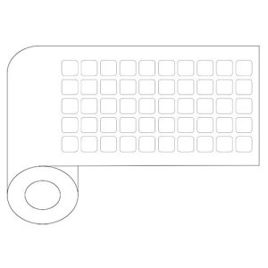 מדבקות טרמיות QR/ברקוד 12.7*12 מ"מ (6000 יח')