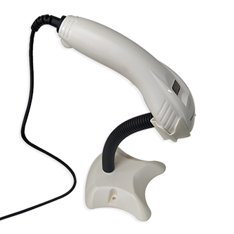 סורק ברקוד לבן GT CODESTAR 1D X-1200 עם מעמד