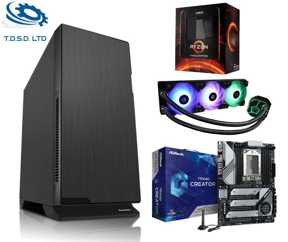 תחנת עבודה מקצועית AMD Threadripper 3990X כולל לוח אם TRX40 Creator AMD
