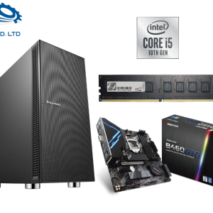תחנת עבודה Silent Version כולל מעבד i5, לוח אם BioStar B460GTZ, כונן SSD NVMe 500GB