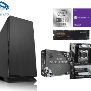 תחנת עבודה מקצועית כולל מעבד i9-10940X, זכרון 128GB, לוח אם ASROCK X299 Steel Legend