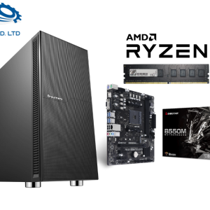 תחנת עבודה מקצועית כולל מעבד AMD Ryzen 5 3600X, זיכרון 16GB, כונן SSD NVMe 500GB