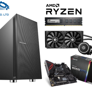 תחנת עבודה כולל מעבד AMD Ryzen 7 5600X, זיכרון DDR4 16GB, כונן SSD 512GB
