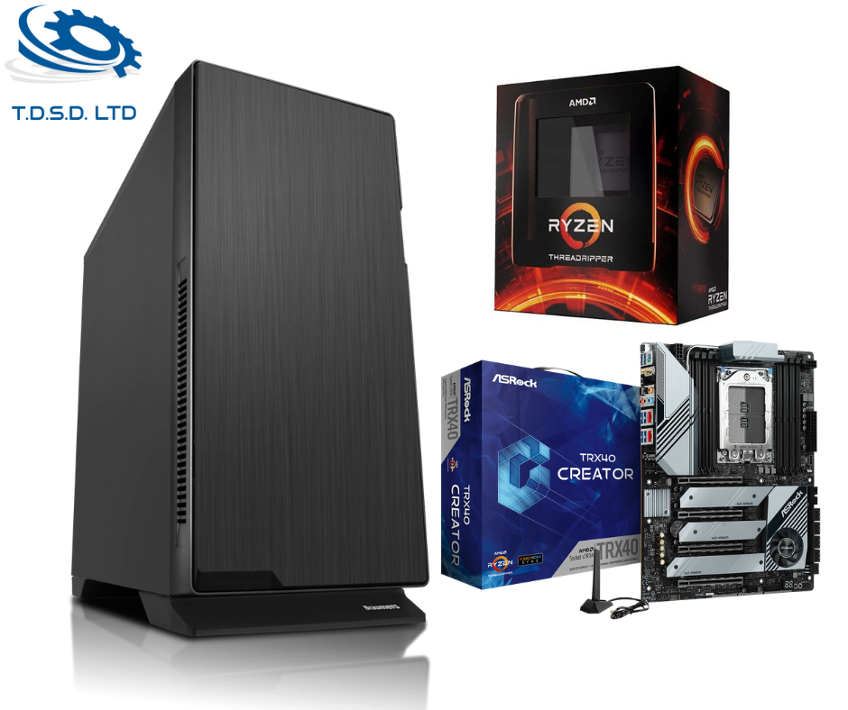 תחנת עבודה AMD Threadripper 3970X כולל זיכרון 128GB, כונן SSD NVMe 2TB