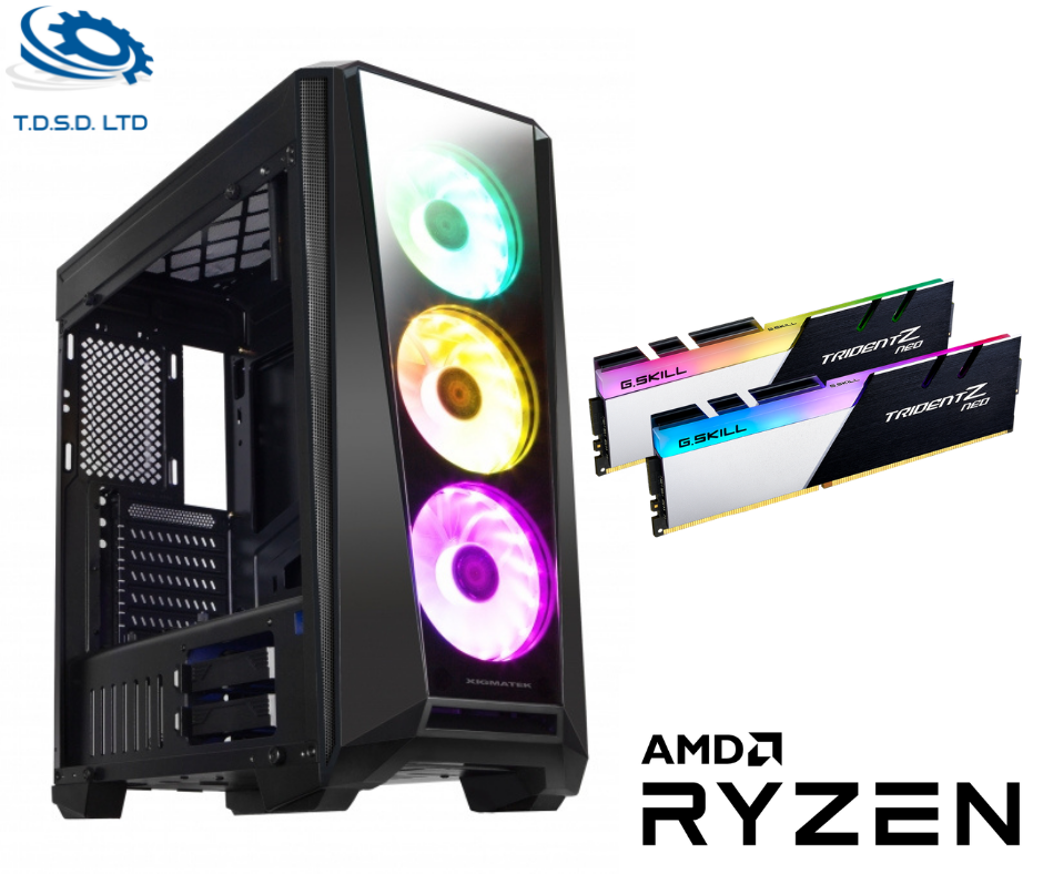 מחשב גיימינג נייח הכולל מעבד AMD Ryzen 5 3600X, כ.מסך RTX2060, כונן SSD 500GB