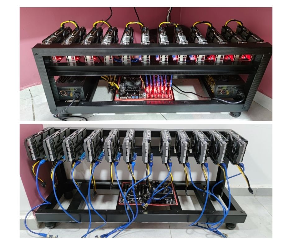 מערכת RTX2060 SUPER MINING לכריית מטבעות קריפטוגרפיים