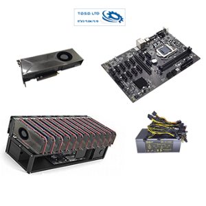 מערכת 12 כרטיסים RTX3090 BLOWER לכריית מטבעות קריפטוגרפיים (באיטריום 1440Mh/s)