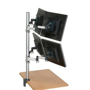 חבילת מסחר למחשב - 4 מסכי בורסה כולל מעמד AOC 23.8" IPS