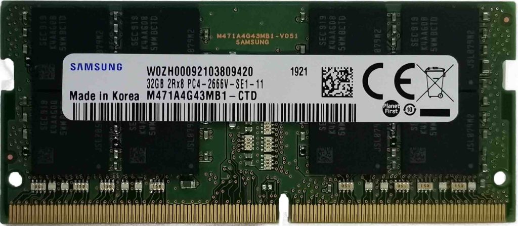 זיכרון DDR4 32GB 2666Mhz SODIMM Samsung
