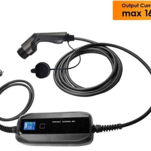 מטען נייד לרכב חשמלי כולל צג PORTABLE EV CHARGER 16A
