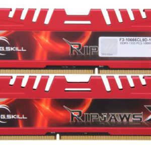 זיכרון למחשב נייח שולחני - G.Skill RipjawsX F3-10666CL9D-16GBXL 2x8GB DDR3 1333MHz Dual Memory Kit