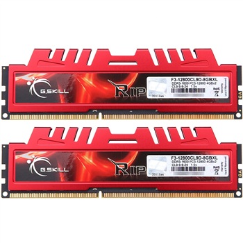 זיכרון למחשב נייח שולחני - G.Skill RipjawsX F3-12800CL9D-8GBXL 2x4GB DDR3 1600MHz Dual Memory Kit