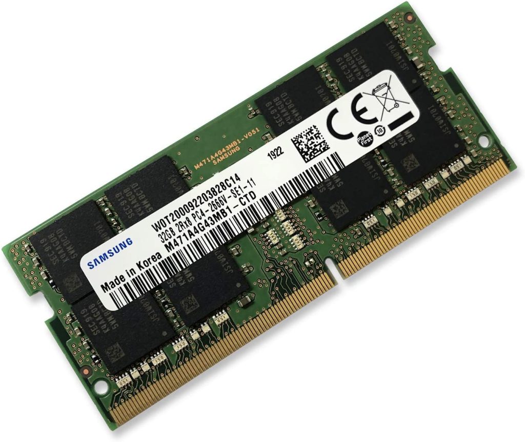 זיכרון למחשב נייד Samsung DDR4 32GB 2666Mhz M471A4G43MB1-CTD SODIMM