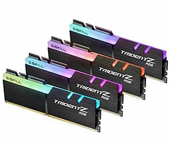 זיכרון למחשב נייח F4-3600C16Q-64GTZRC Trident Z RGB DDR4-3600MHz 1.35V 64GB (4x16GB)