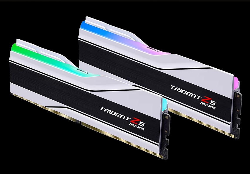זיכרונות G.Skill DDR5 RAM F5-6000J3036F16GX2-TZ5NRW 2X16GB 6000MHz AMD Trident Z5 Neo White
