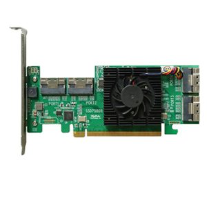 בקר HighPoint Driverless SSD7580B 4xM.2 NVMe PCi3.0 Raid 0,1 Bootable
