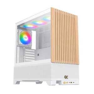 מארז מחשב לבן עץ - Xigmatek ENDORPHIN WD ARCTIC כולל ספק 600w 700w 750w 850w