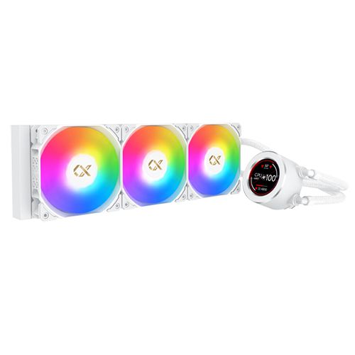 קירור נוזלי למעבד Xigmatek FROZR-O II ARCTIC White 360 ARGB Liquid Cooler LCD Pump