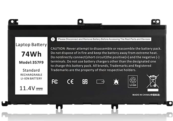 סוללה למחשב נייד דל  Dell lipo - type  357F9, 0GFJ6,Inspiron 7000 Dump 15 7557 7559