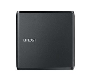 צורב חיצוני שחור LITEON External DVD-RW USB Ultra Slim DVD Writer eBAU108