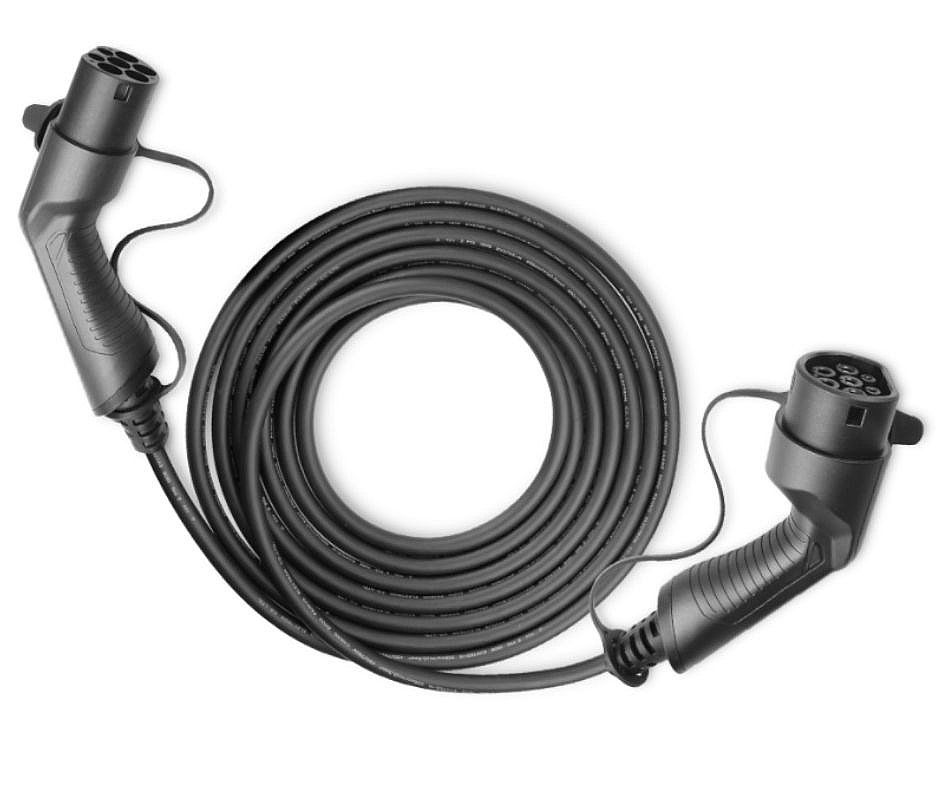 כבל טעינה לרכב חשמלי type 2 לעמדה ציבורית 22KW Braumers