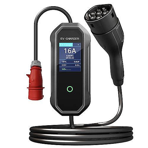 קיט מטען נייד תלת פאזי לרכב חשמלי Braumers Portable EV Charger 11KW
