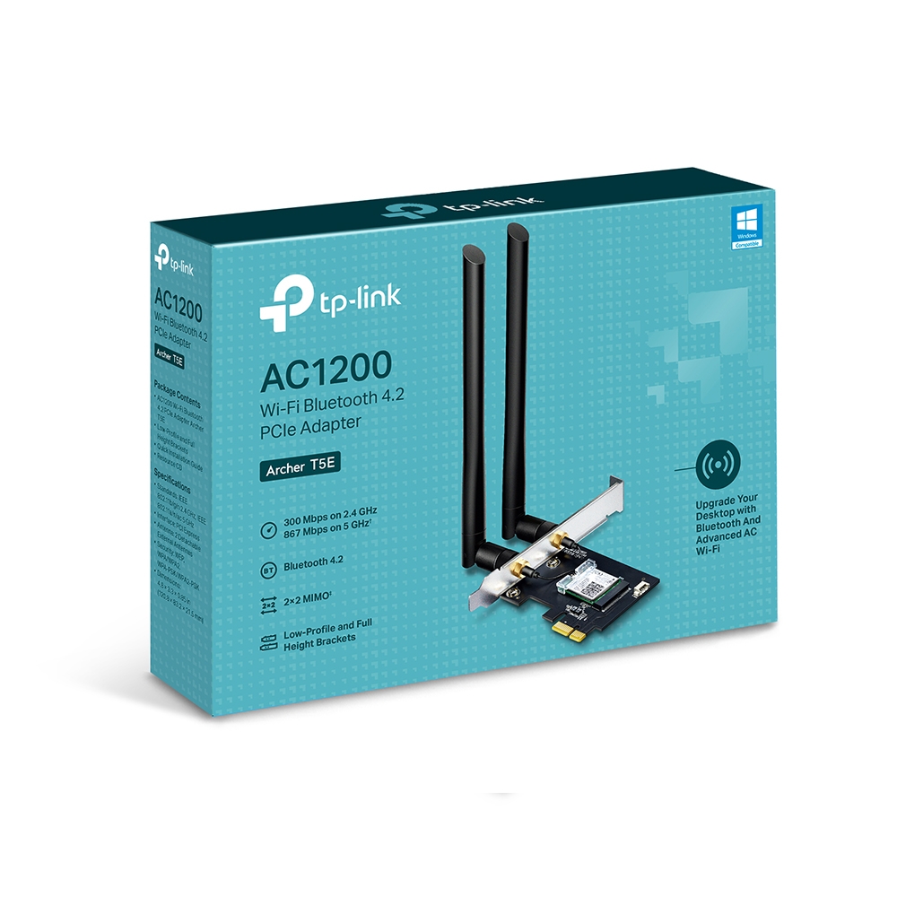 כרטיס WI-FI ובלוטוס פנימי AC1200 WiFi Bluetooth 4.2 PCIe Adapter