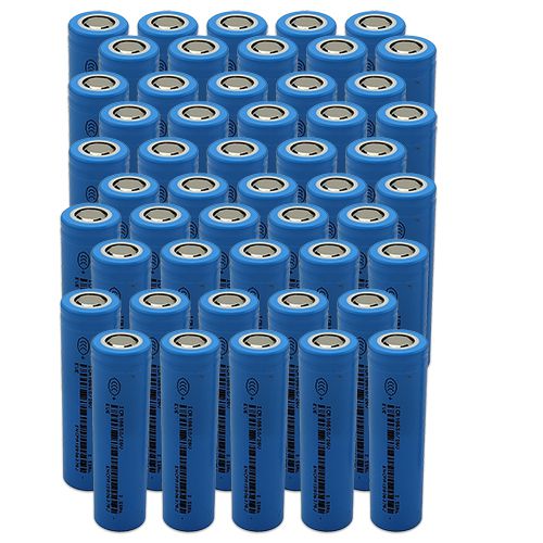 50 סוללות ליתיום נטענות 18650 EVE 2550mAh 3.6V