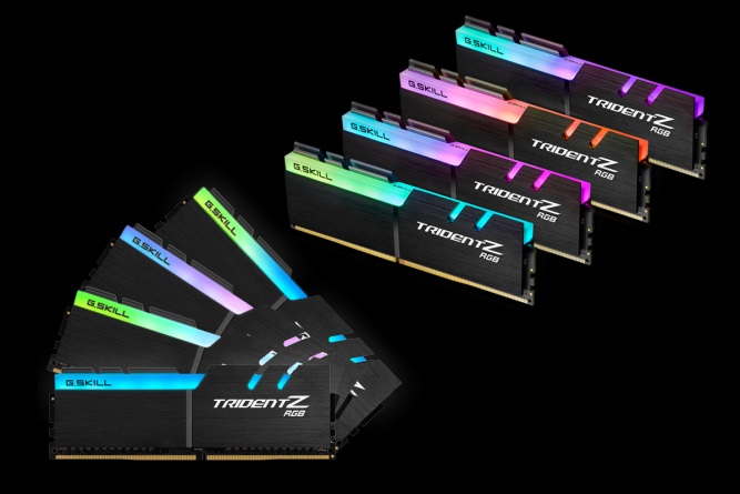זיכרון למחשב נייח G.Skill DDR4 F4-3466C16Q2-128GTZR 8x16GB 3466MHz TridentZ RGB
