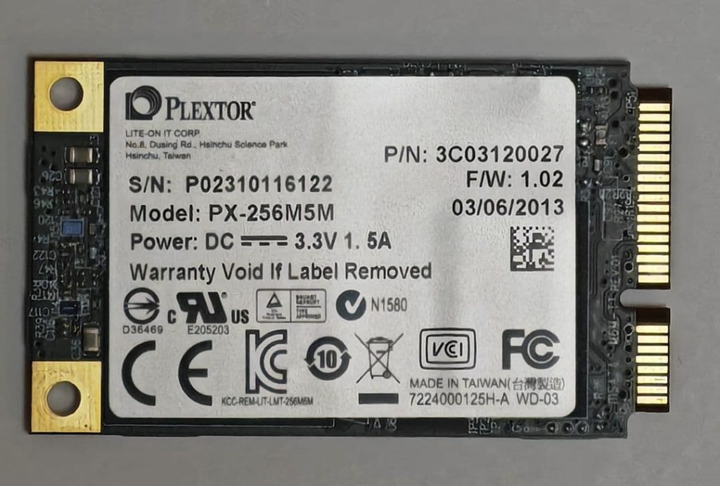 כונן פלאש אס אס די SSD מהיר - Plextor mSATA SSD - PX-256M5M תמונה 4