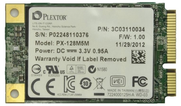 כונן פלאש אס אס די SSD מהיר - Plextor mSATA SSD - PX-128M5M תמונה 4