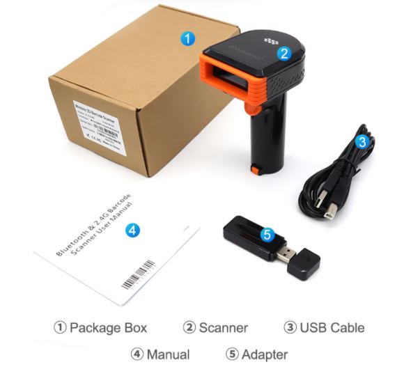 סורק ברקוד אלחוטי X-33345 2D Wireless 300 meter Barcode Scanner תמונה 5
