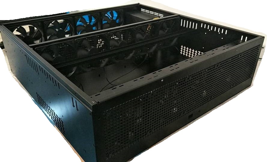 מערכת 1070Ti לכריית מטבעות קריפטוגרפיים / דיגיטליים / וירטואליים - מבוססת על 8 כרטיסי מסך GTX 1070Ti 8GB תמונה 2