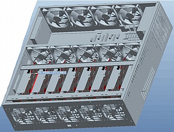 מערכת לכריית מטבעות דיגיטליים 1650W תמונה 2