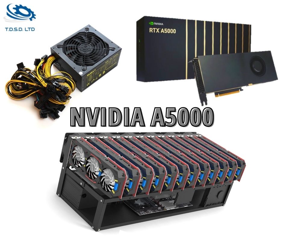 מערכת Nvidia QUADRO A5000 PG132 1224Mh/s לכריית מטבעות קריפטוגרפיים תמונה 3