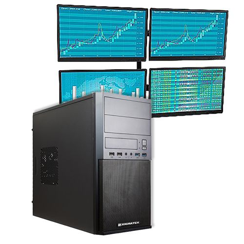 מחשב בורסה 4 מסכים RTX3050 i5 14th gen תמונה 2