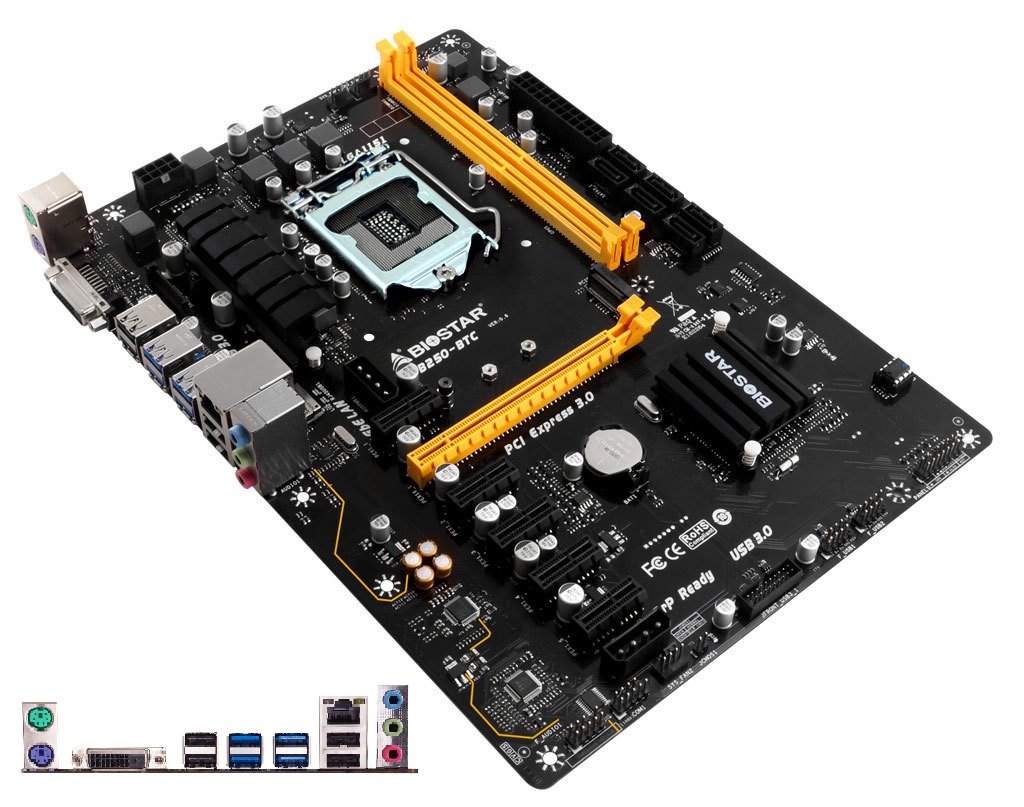 לוח אם BIOSTAR TB250-BTC עד 24 כרטיסי מסך תמונה 2