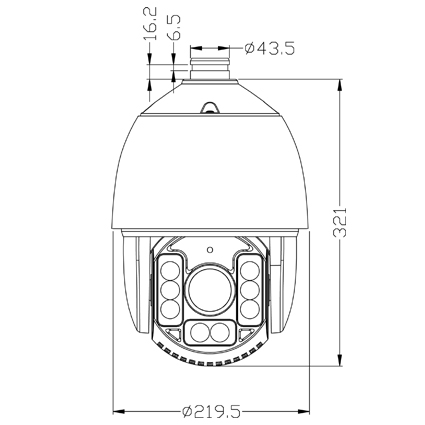 מצלמת אבטחה כיפה ראיית לילה UNIFORE ED1845A Auto Track תמונה 2