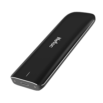 כונן קשיח חיצוני מהיר Netac Portable SSD ZX Slim 1TB 1050/950MB/s שחור תמונה 2