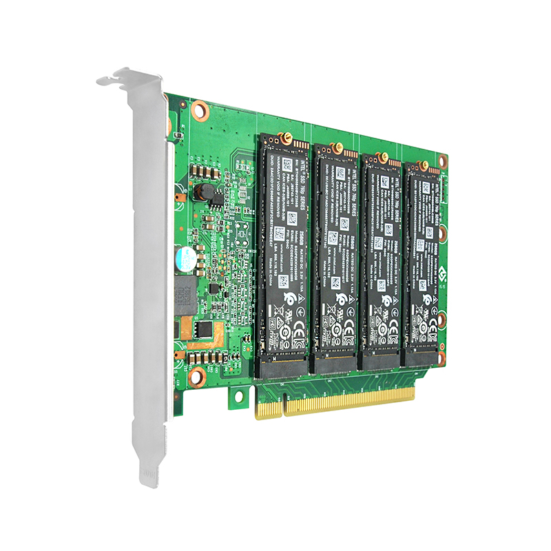 מתאם PCIe 4.0 x16 ל 4-Port M.2 NVMe כולל גוף קירור LRNV95NF תמונה 3