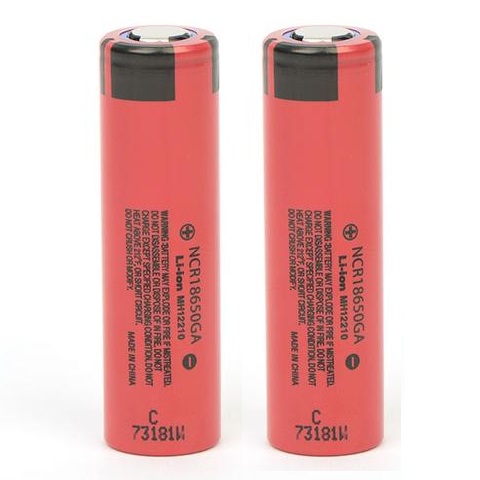 זוג סוללות ליתיום 18650 Sanyo GA 3500mAh 3.6V תמונה 2