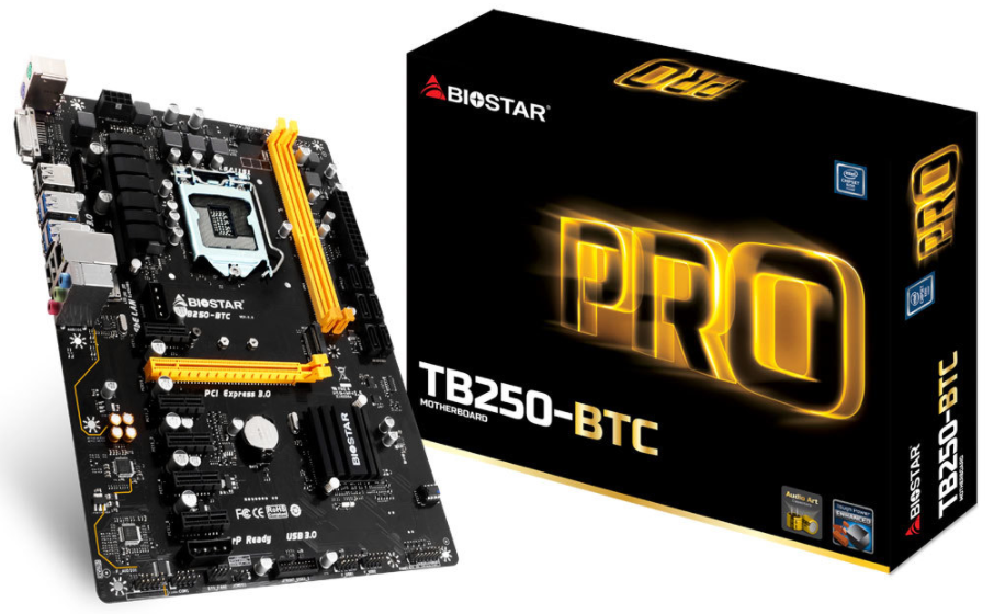 לוח אם BIOSTAR TB250-BTC + מעבד Intel Core G4400 ומאוורר DK-09i תמונה 2