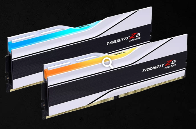 זיכרונות G.Skill DDR5 F5-6400J3039G16GX2-TZ5NRW 2X16GB 6400MHz AMD Trident Z5 Neo White תמונה 2