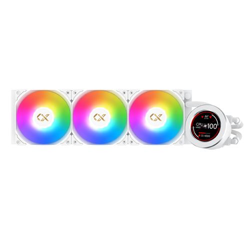 קירור נוזלי למעבד Xigmatek FROZR-O II ARCTIC White 360 ARGB Liquid Cooler LCD Pump תמונה 2