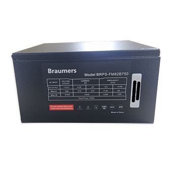 ספק כוח למחשב נייח Braumers PSU 750W 80+ BRPS-FM82B750 Full Modular תמונה 2