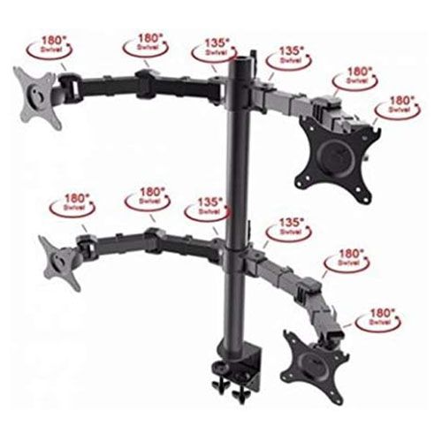 זרוע שולחנית למסכי מחשב Loctek DLB114 לארבע מסכים תמונה 3