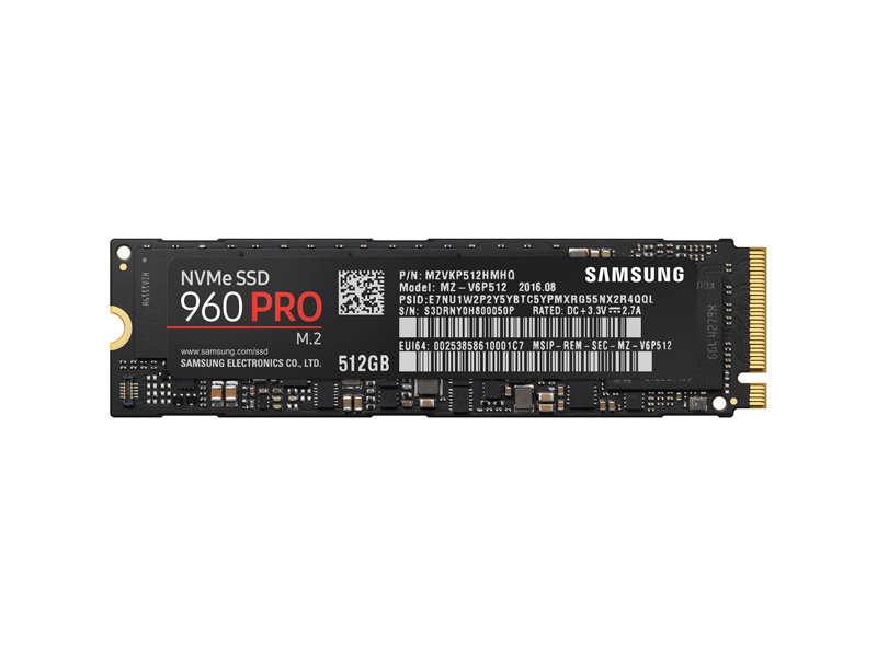 כונן SSD פנימי סמסונג 960 Samsung PRO MZ-V6P512BW 512GB NVME M.2 תמונה 2