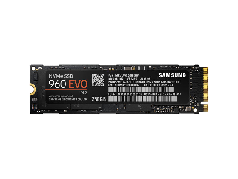 כונן SSD פנימי סמסונג Samsung EVO 960 MZ-V6E250BW 250GB NVME M.2 תמונה 2