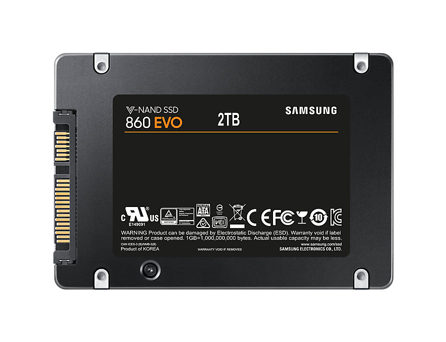 כונן SSD פנימי סמסונג 860 Samsung EVO MZ-76E2T0BW 2TB תמונה 3