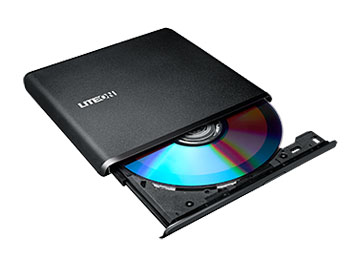צורב חיצוני שחור LITEON External DVD-RW USB Ultra Slim DVD Writer eBAU108 תמונה 3